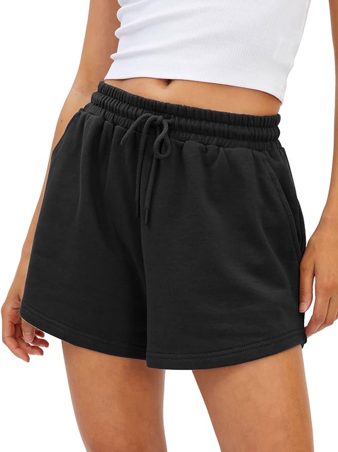 AUTOMET Womens Sweat Shorts Casual Summer Athletic Shorts Elastic Comfy Shorts High Waist Shorts Fall Fashion Clothes 2024 amazon