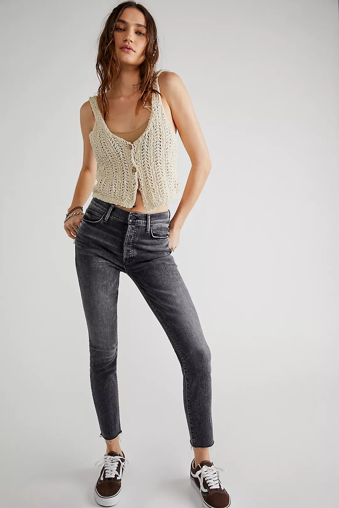 MOTHER The Stunner Ankle Fray Jeans At Freepeople