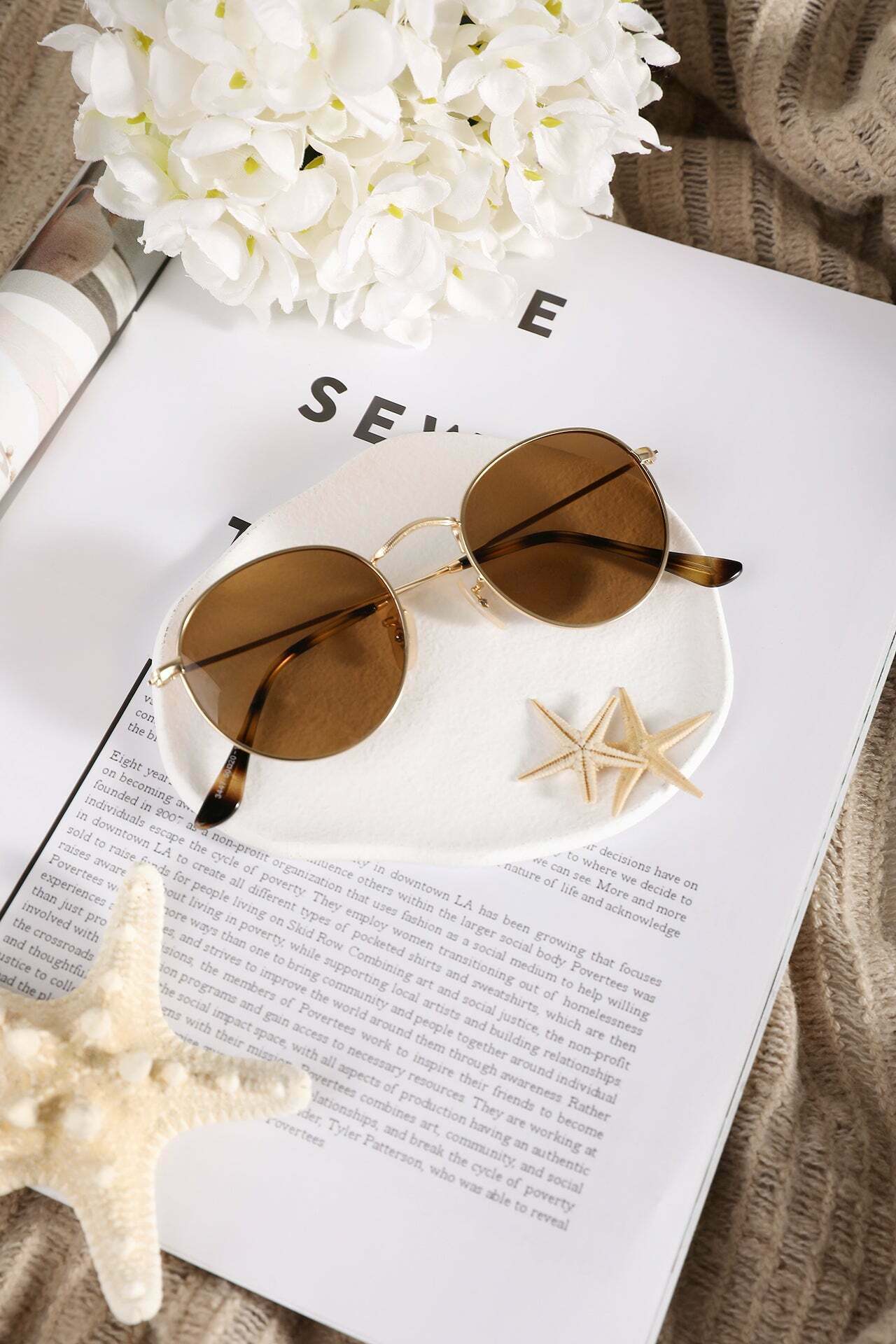 Cupshe Golden Legend Round Sunglasses