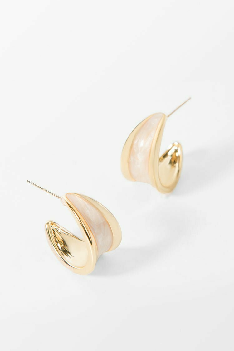 Cupshe Poolside MInimalism Geometric White Earrings