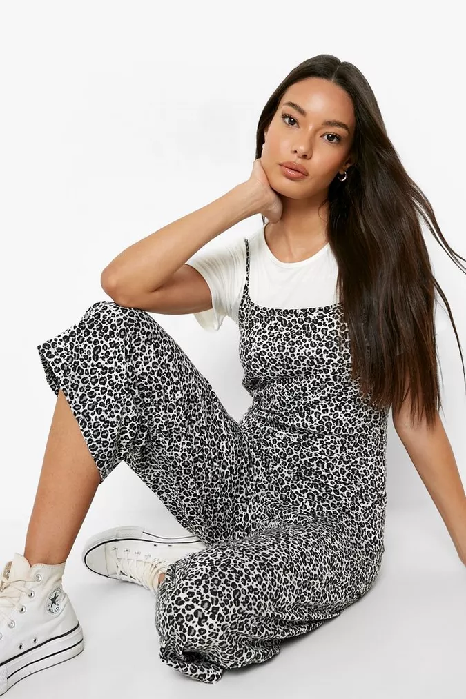 Boohoo-womens-grey-t-shirt-and-leopard-print-cami-jumpsuit-2-in-1-set