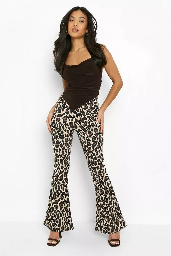 Boohoo-womens-leopard-petite-leopard-print-jersey-flares