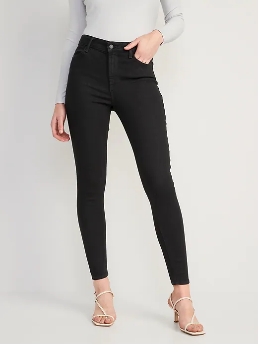 High-Waisted Wow Black Super-Skinny Jeans for Women Oldnavy