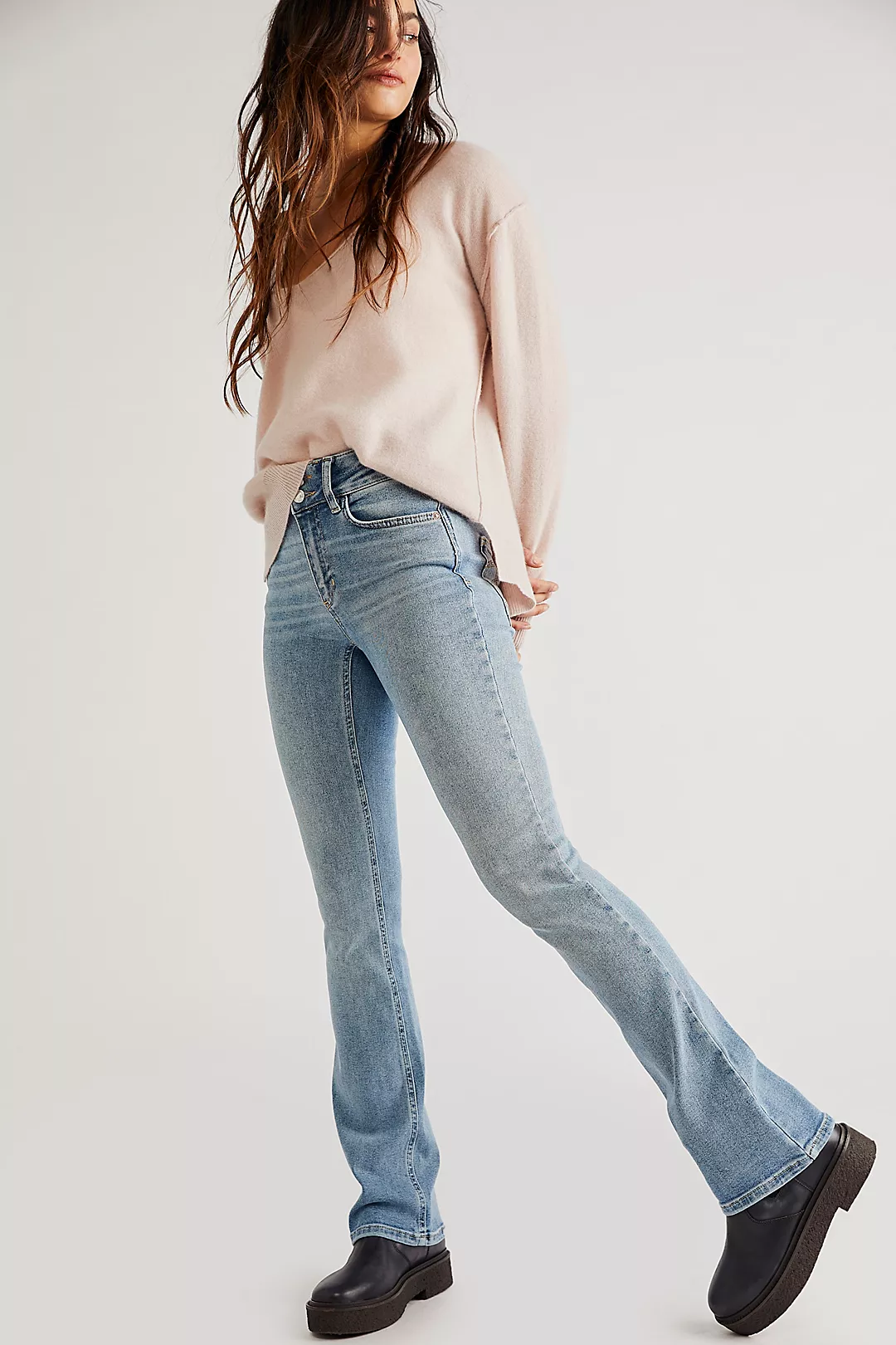 Shayla Skinny Flare Jeans Freepeople