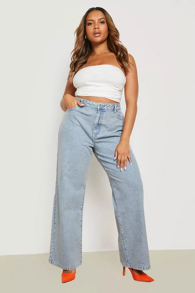 PLUS RELAXED BOYFRIEND JEANS BOOHOO