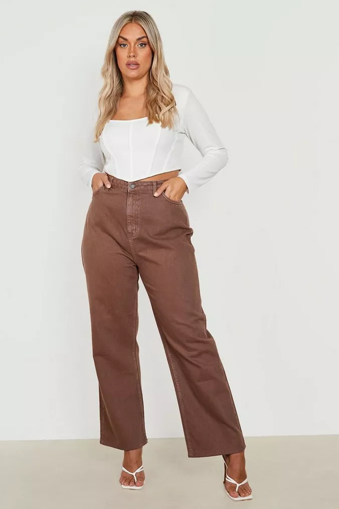 PLUS WIDE LEG JEAN BOOHOO