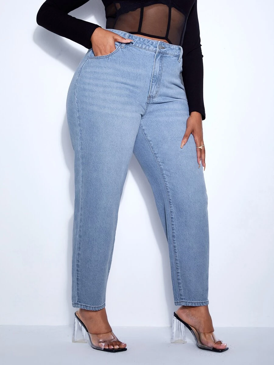 SHEIN SXY Plus Mom Fit Jeans