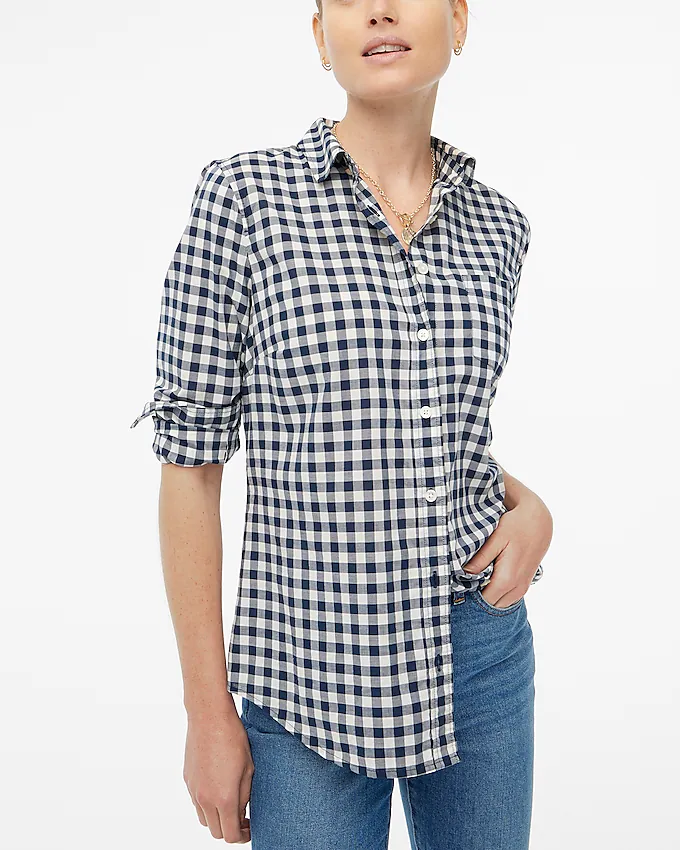 JCREW Gingham lightweight cotton shirt in signature fit