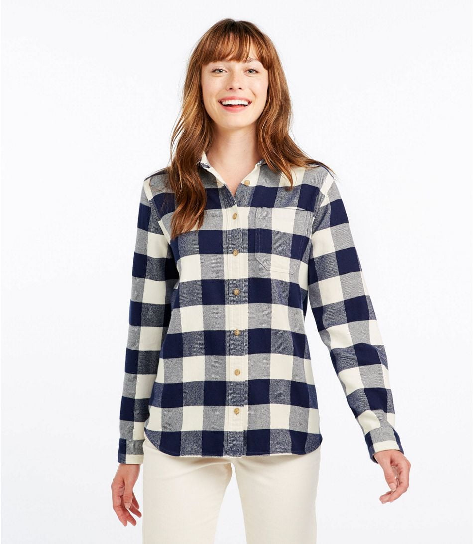 Women's L.L.Bean Organic Flannel Shirt, Plaid