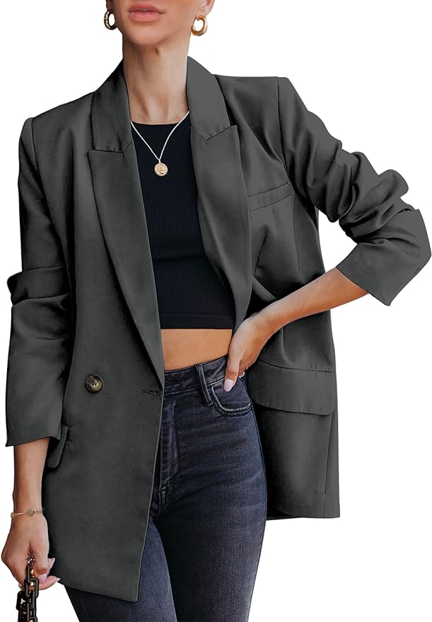 luvamia Blazer Jackets for Women Work Casual Office Long Sleeve Fashion Dressy Business Outfits Amazon