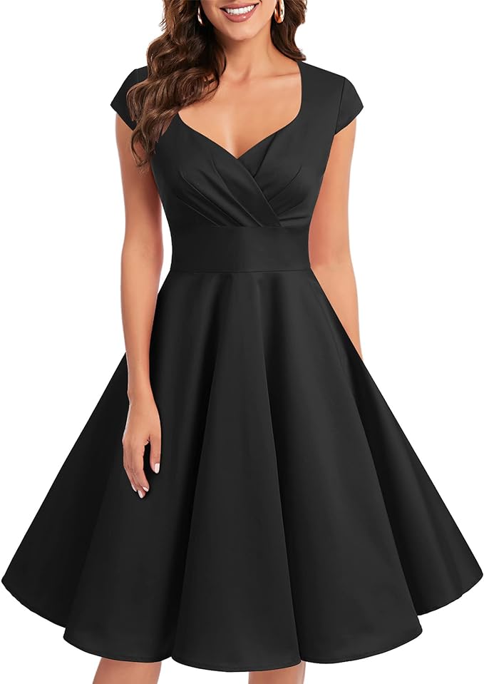 Bbonlinedress Women Short 1950s Retro Vintage Cocktail Party Swing Dresses Amazon