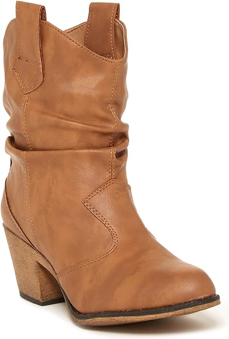 Charles Albert Women's Modern Western Cowboy Distressed Boot with Pull-Up Tabs Amazon