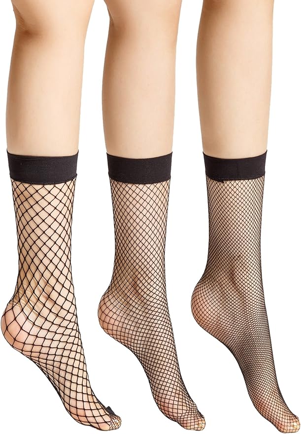 Floerns Women's 3-4 Pairs Hollow Out Solid Fishnet Socks Amazon