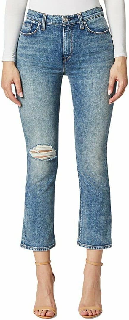 HUDSON Jeans Holly High-Rise Cropped Bootcut Jeans in Planetoid Amazon