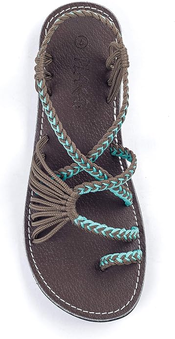 Plaka Flat Sandals for Women Palm Leaf Amazon