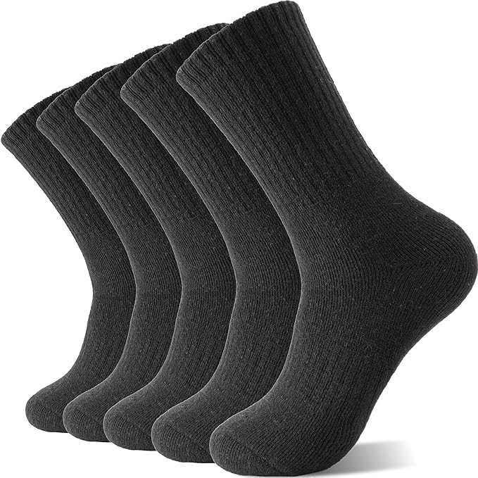 Sandsuced 5 Pack Merino Wool Socks for Women Hiking Warm Thick Cozy Boot Thermal Winter Work Soft Ladies Socks Amazon