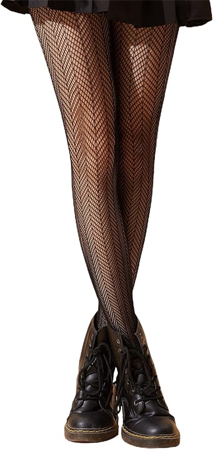 SheIn Women's Patterned Tights Fishnet Floral Pantyhose High Waist Stockings Amazon
