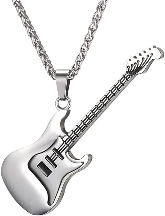 U7 Guitar Pick Necklace for Men Women, Guitar Pendant Amazon
