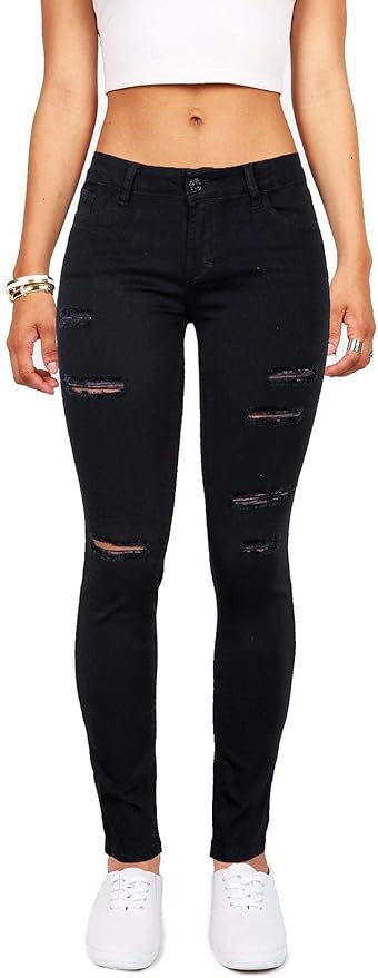 Women's High Waisted Jeans for Women Ripped Skinny Stretch Jeans Distressed Butt Lifting Denim Pants Amazon