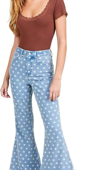  Magic of Women’s Jeans with Star Print Designs – Starry Statements
