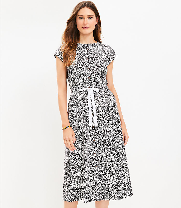 Cheetah Print Utility Midi Shirtdress from LOFT