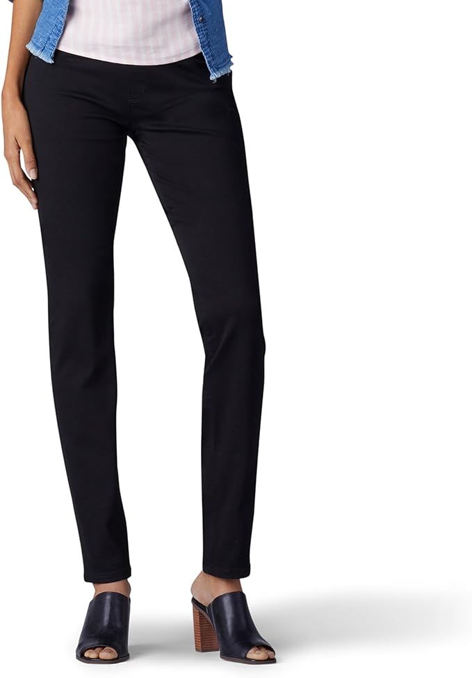 Lee Women’s Sculpting Slim Fit Slim Leg Pull On Jean Black from Amazon