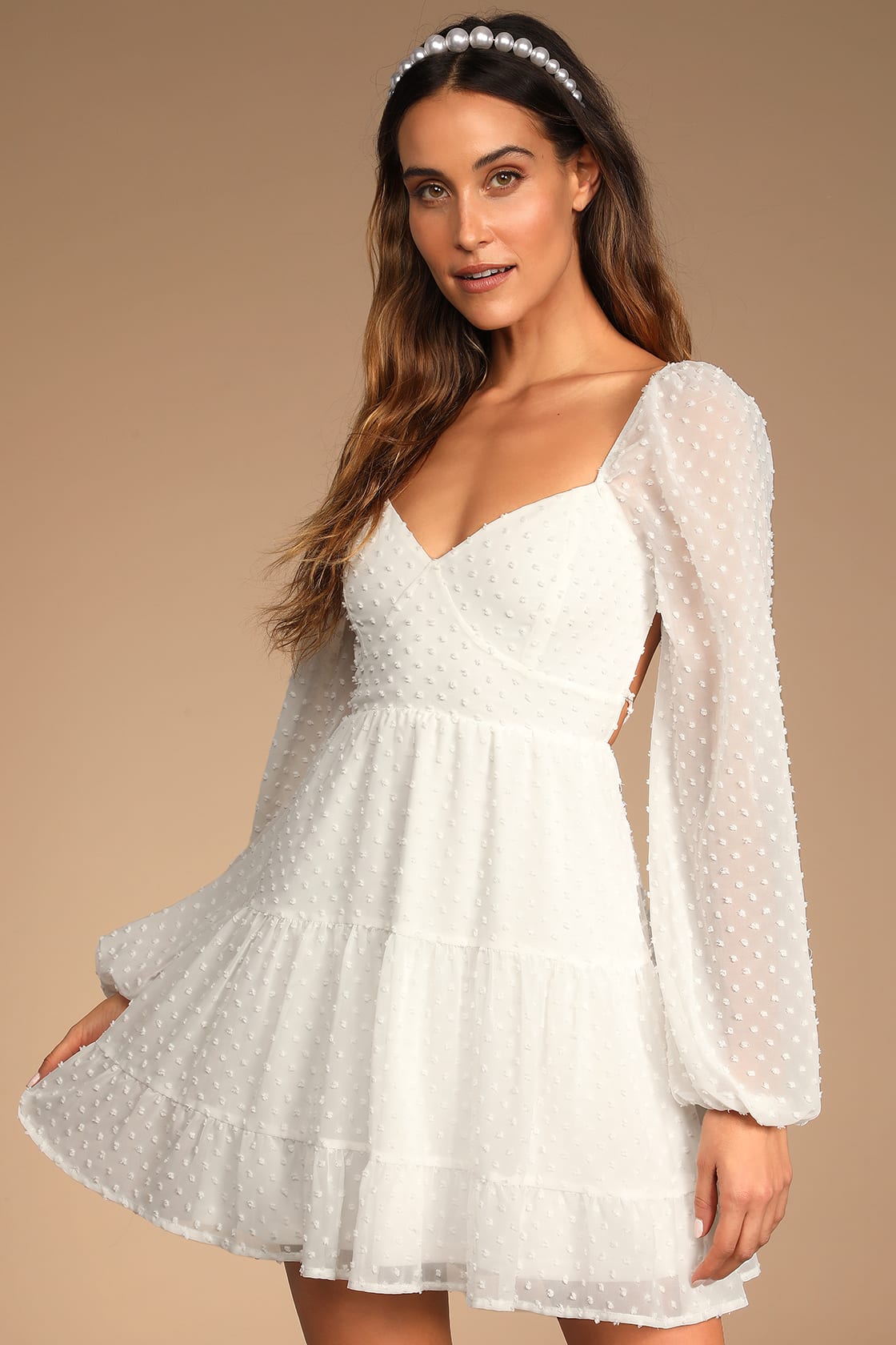 Lulus-Longing-And-Love-White-Swiss-Dot-Puff-Long-Sleeve-Mini-Dress