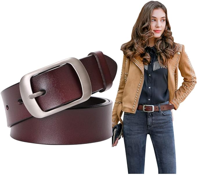 SUOSDEY Fashion Womens Leather Belt amazon