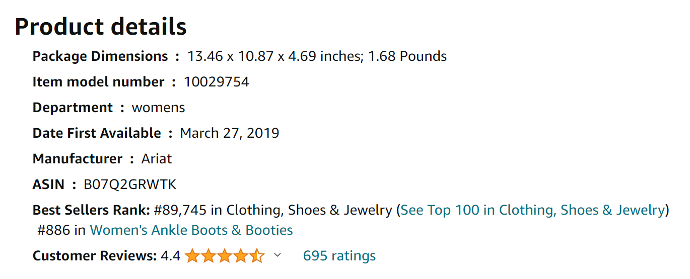 Ariat Darlin Western Boot – Women’s Leather Country Boots from Amazon Excerpts from Reviews (screenshot taken on 2024-1-29)
