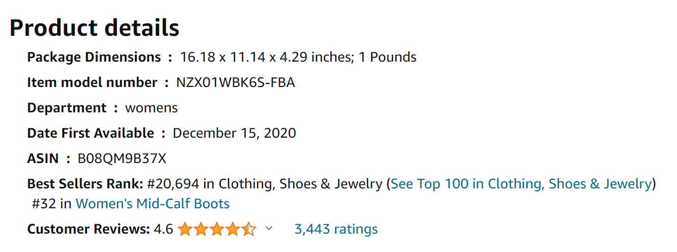 HISEA Rollda Cowboy Boots Women Western Boots Cowgirl Boots Ladies Pointy Toe Fashion Boots from Amazon Reviews (screenshot taken on 2024-1-29)