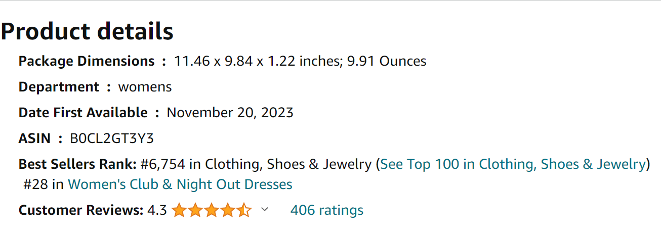 LILLUSORY Mini Dress Sexy Bodycon Dress 2024 Summer Short Backless Spaghetti Strap Tight Dresses Party Club Dress from Amazon Reviews (screenshot taken on 2024-1-29)