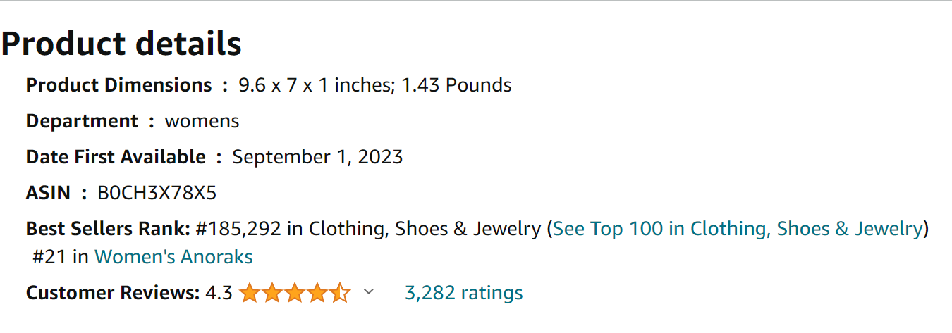 Design by Olivia Women's Military Anorak Safari Hoodie Jacket from Amazon Reviews (screenshot taken on 2024-1-31)