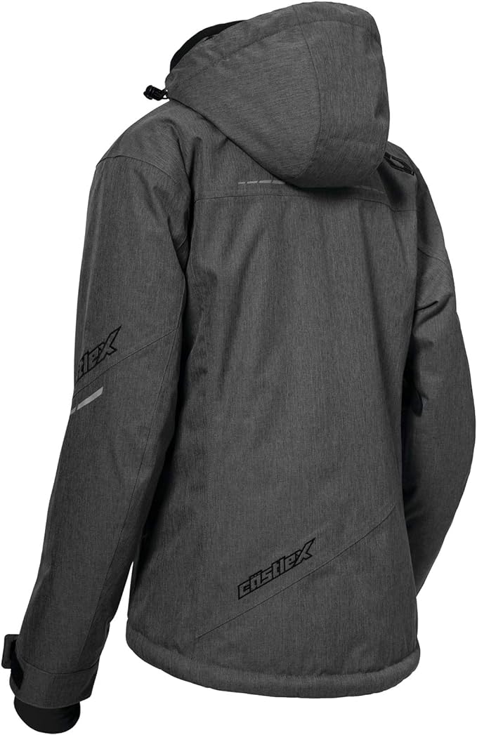 Castle X Powder G2 Women's Snowmobile Jacket back side - Heather Gray from Amazon