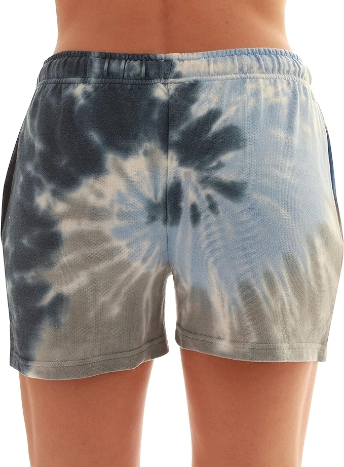 Just Love Loop Terry Tie Dye Shorts for Women back side from Amazon