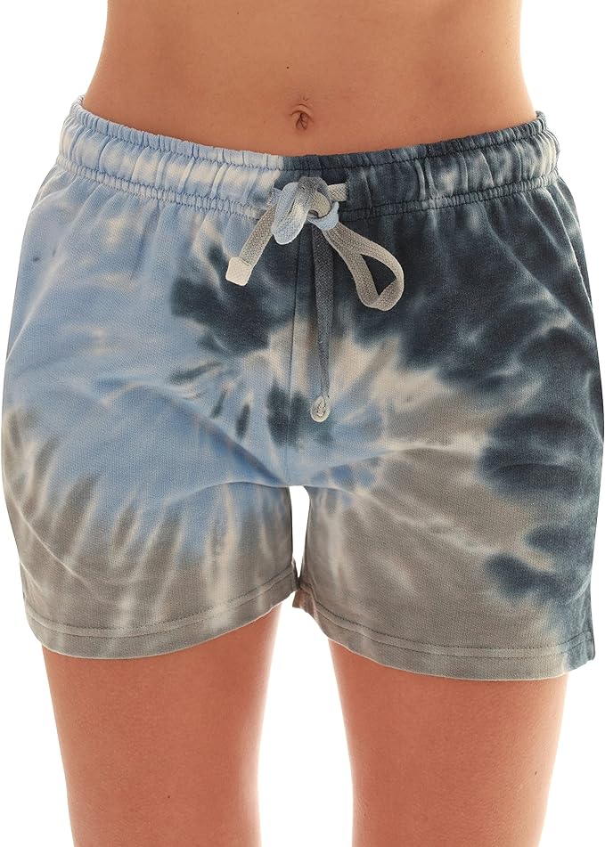 Just Love Loop Terry Tie Dye Shorts for Women front from Amazon