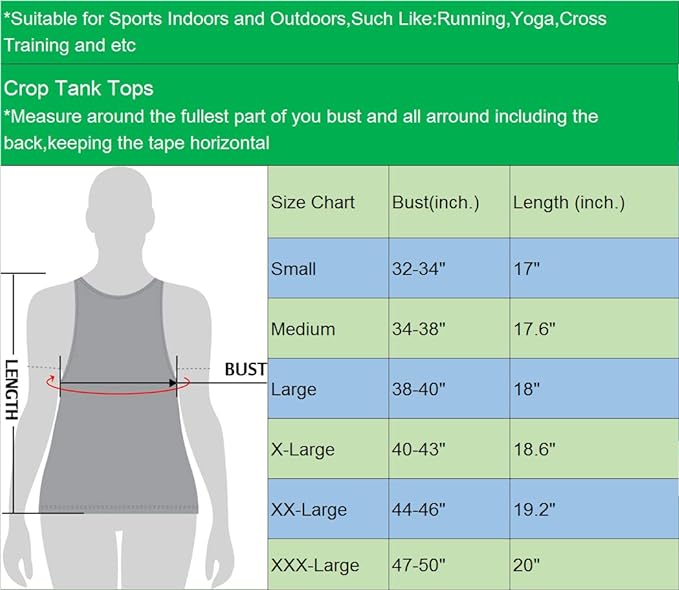 NELEUS Women's 3 Pack Athletic Compression Tank Top with Sport Bra Running Shirt Size Chart from Amazon