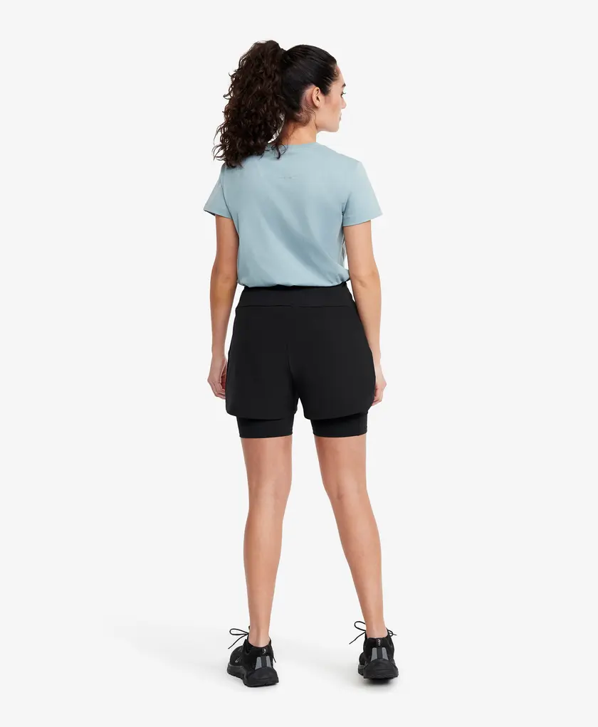 RVRC 2-in-1 Shorts Women Black back side from Revolutionrace.com