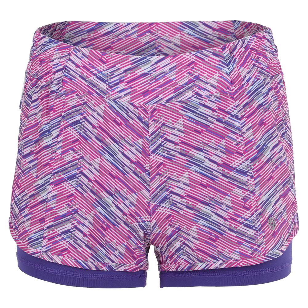 Lija Women's Metro 4 Inch Tennis Short Matchstick Print front from Tennisexpress.com